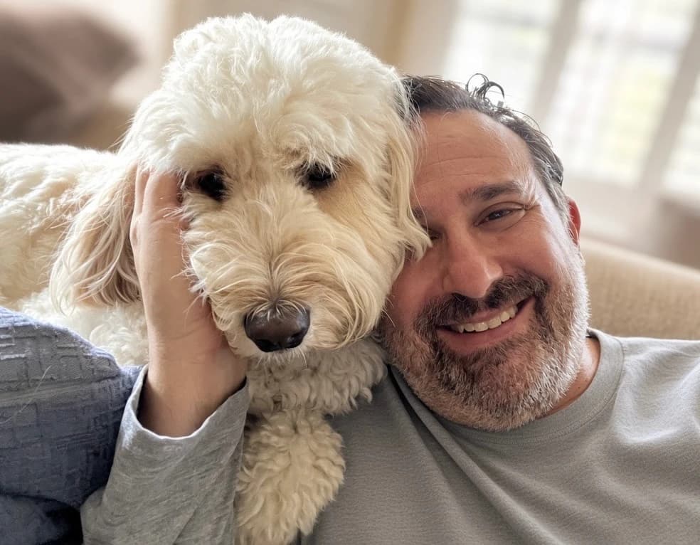 Michael Rosner and his dog