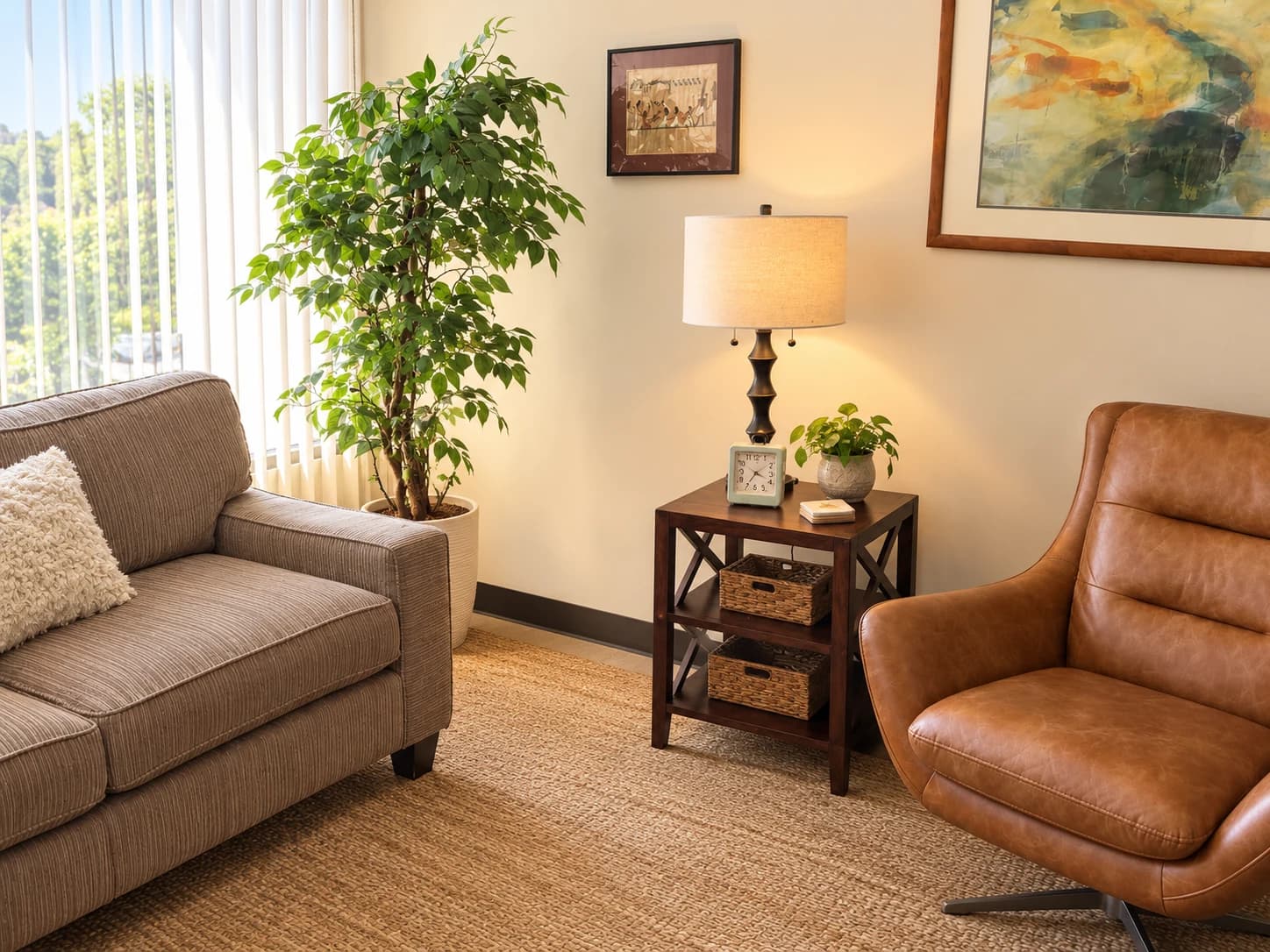 Michael Rosner Private Therapy Office - Reading Corner with Armchair